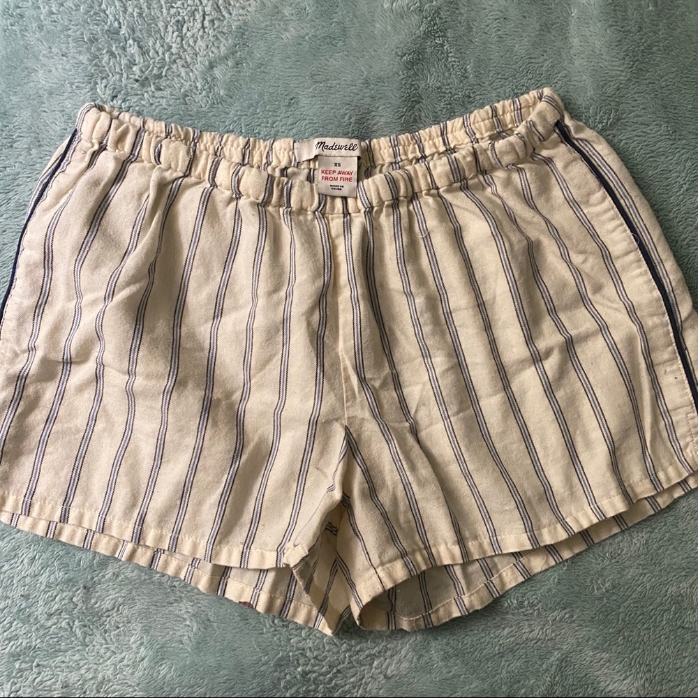 Madewell Linen Striped Shorts